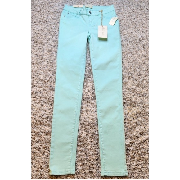 Altar'd State Denim - Altar State Womens Mint Green Jeans Sz 25 1 Slim Fit Stretch Pants Casual